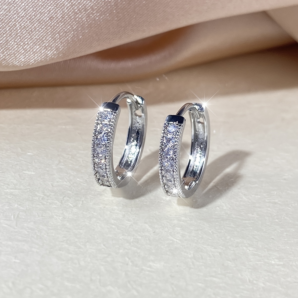 Stylish Copper Earrings with Zirconia for Women