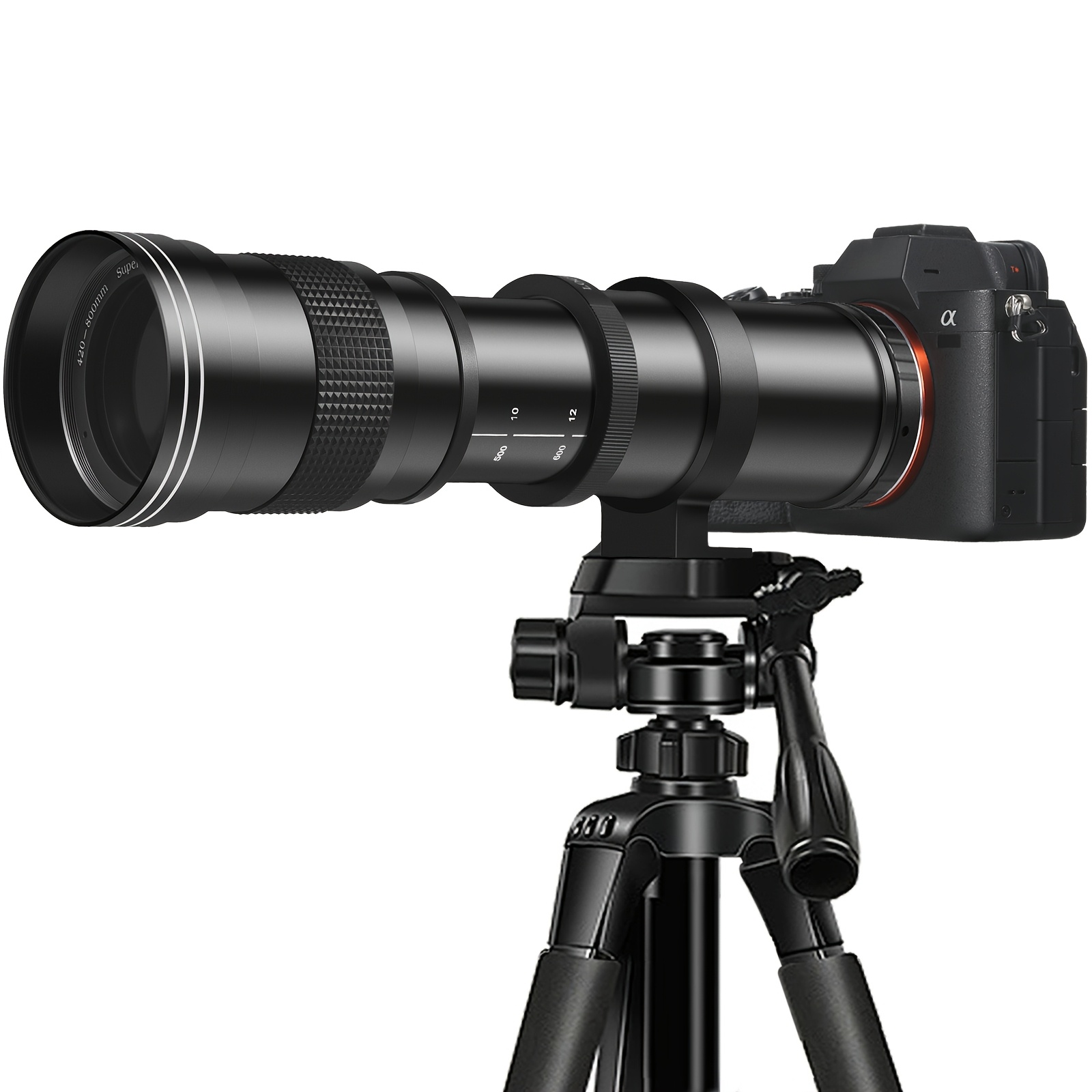 500mm HD Manual Ultra-Remote Fixed Focus Lens with T-Shaped Mount,  Ideal for Landscape and Bird Photography, Zoom Lens