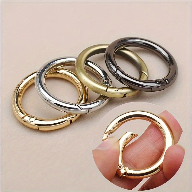 

A Set Of 12/20 Golden O-shaped Spring Buckles That , Round Carabiner Keychain Clip, Bag Clip, Dog Leash Clip Connector, Used For Making Supplies