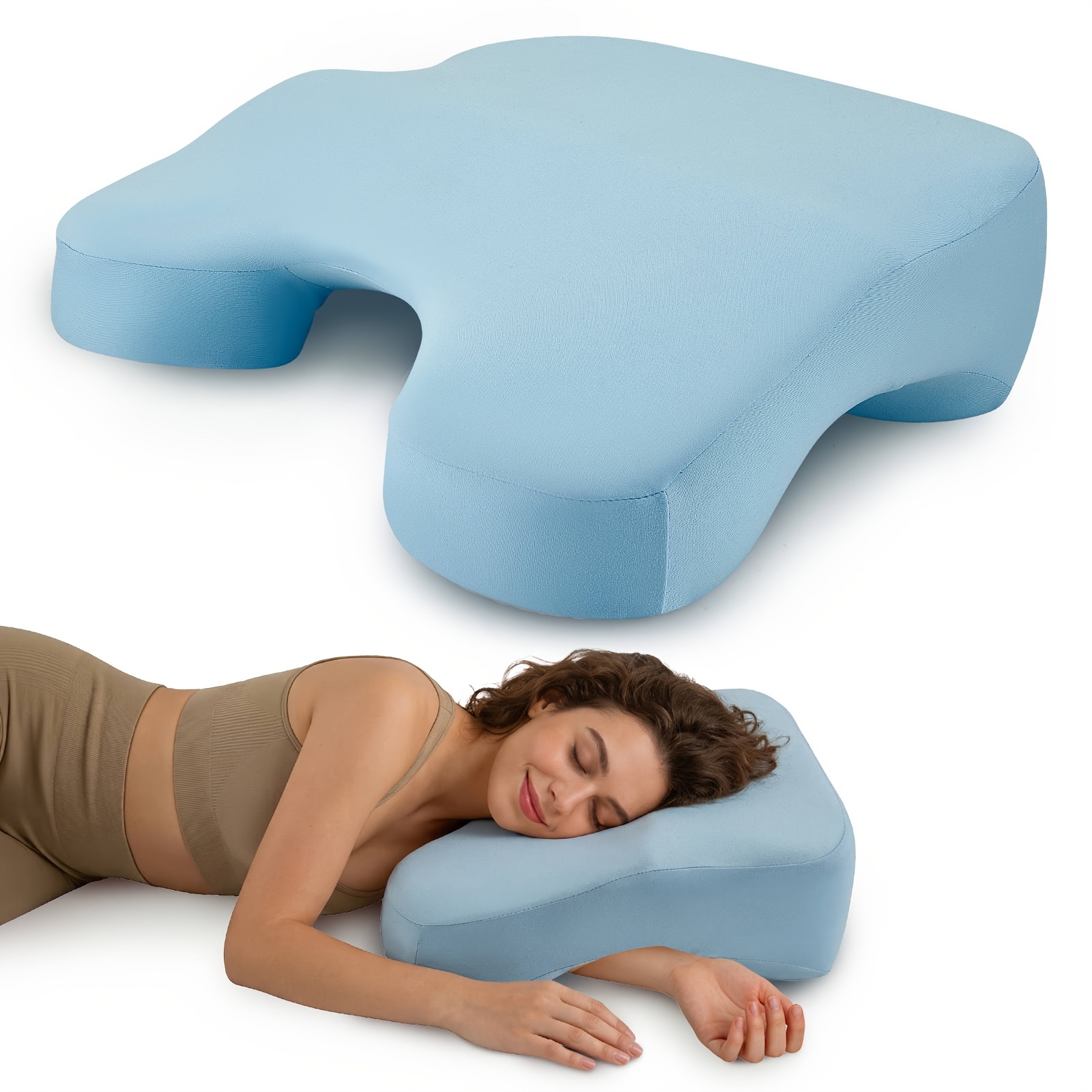 Redesigned Sloped Side Sleeping Pillow - Blue