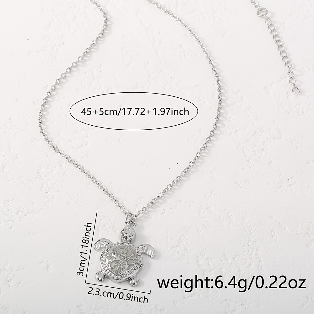Women's Glow-in-the-Dark Sea Turtle Pendant Necklace