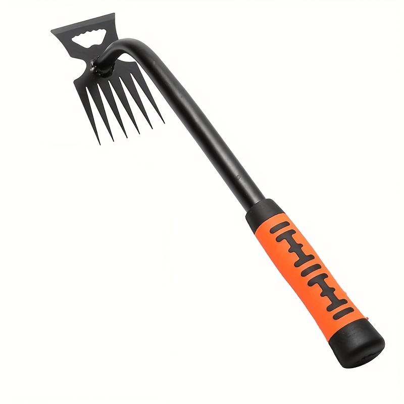 TEMU Heavy-duty Manual Weeding Tool - Efficient Long-handled Weeder With Sharp Blade For Root Removal - Suitable For Gardens, Farms, Lawns, And