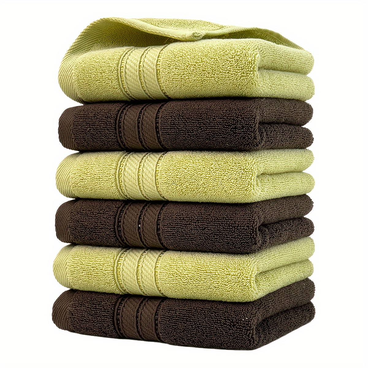 

6-piece Pure Cotton Towel Set, 400 Gsm Woven Bath Linens, Highly Absorbent Face Towels For Bathroom, Gym, Spa & Hotel Use, Premium Bathroom Accessories