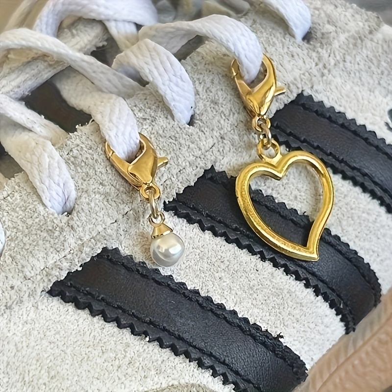2pcs Punk Cool & Pearl Shoe Charms - Vibrant For Sneakers, Boots & Diy Footwear Accessories, Fashionable Shoe Embellishments| Fashion Statement|durable Allo