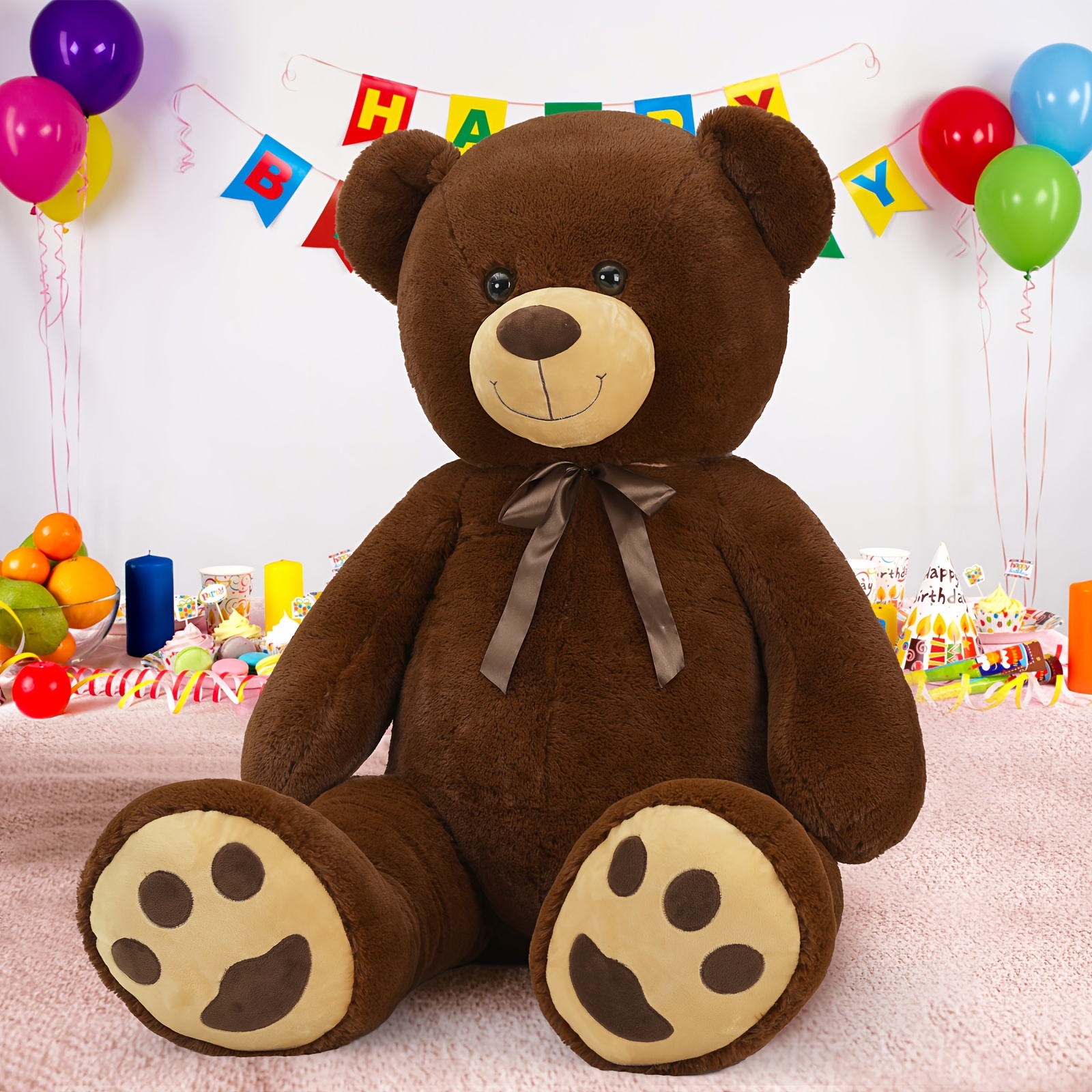 big teddy bear 5ft fluffy life size giant stuffed Temu