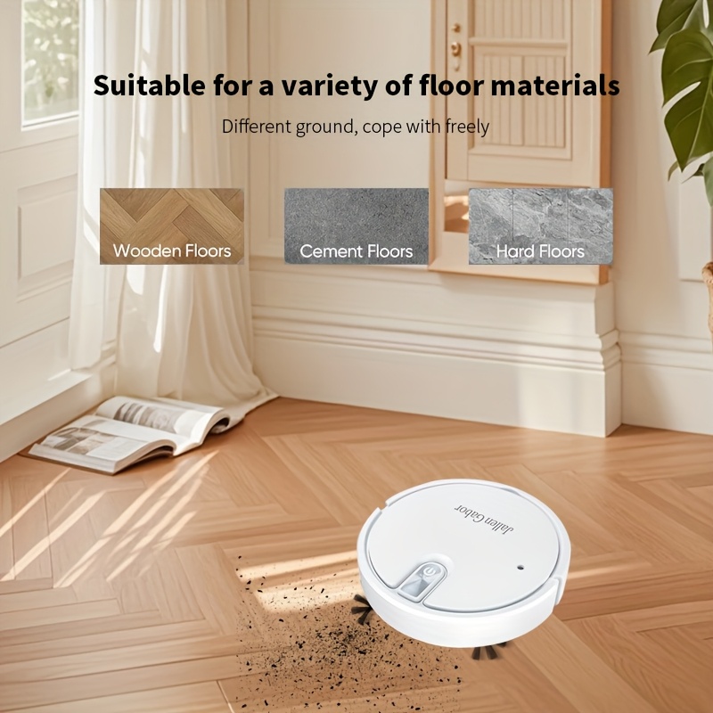  , multi-functional sweeping robot, suitable for living room cleaning, pet hair cleaning, daily garbage cleaning, with 2800pa super suction, powerful garbage cleaning, of working time, usb fast charging, suitable as a gift, family use details 3