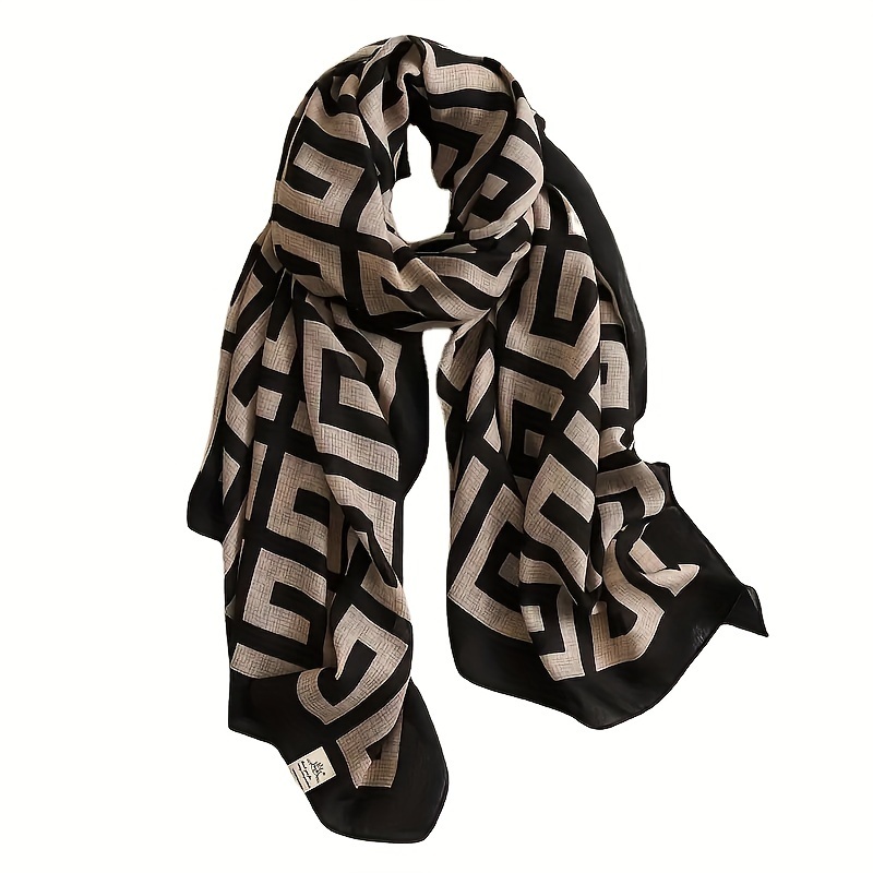 Chic Plaid Scarf - Warm and Versatile, Perfect for Stylish Women | Hypoallergenic