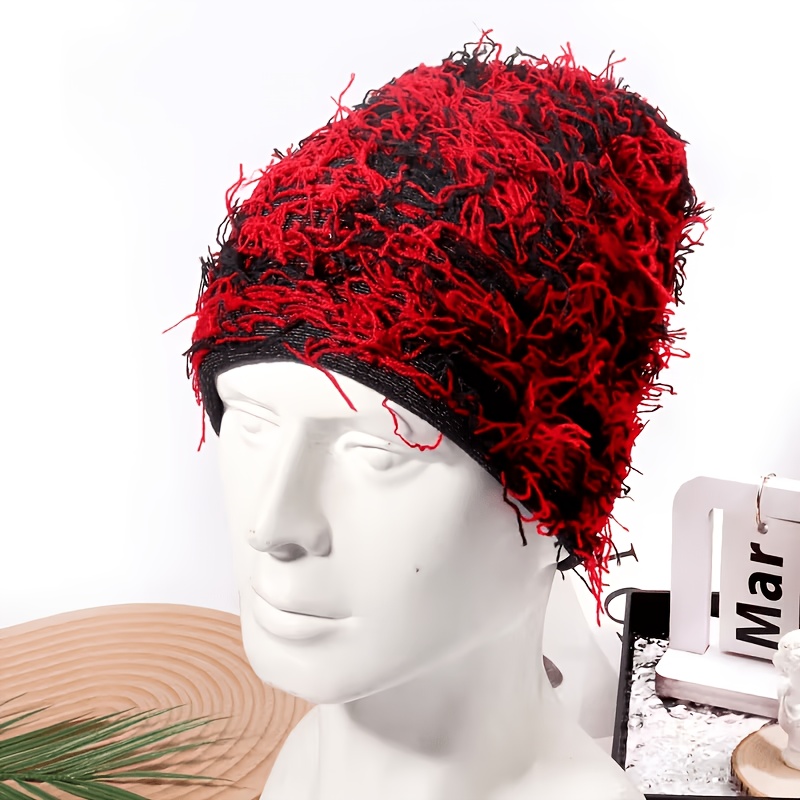fuzzy beanie sold on Temu United States