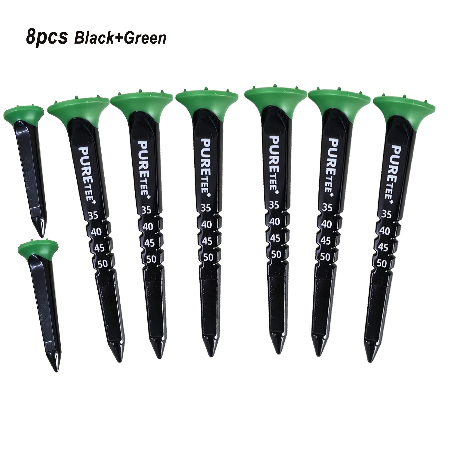TEMU New Golf Limiting Ball Studs, 45mm/80mm Long Short Tees, Golf Practice Supplies, Long Tee With 5-level Adjustable Height, Anti-loss