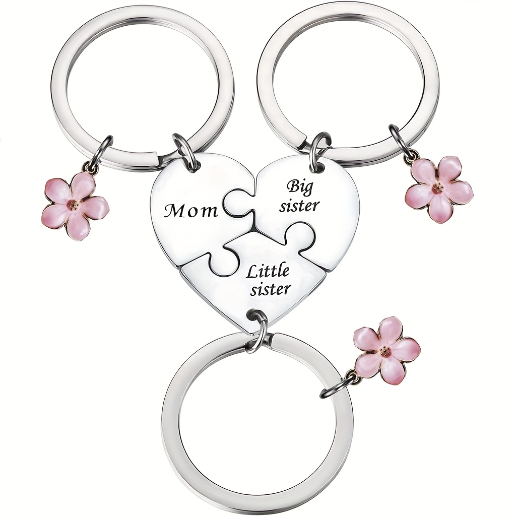 Image of Zimoxuan 3pcs/set Mom And Daughters Keychain Set Family Keychain Set