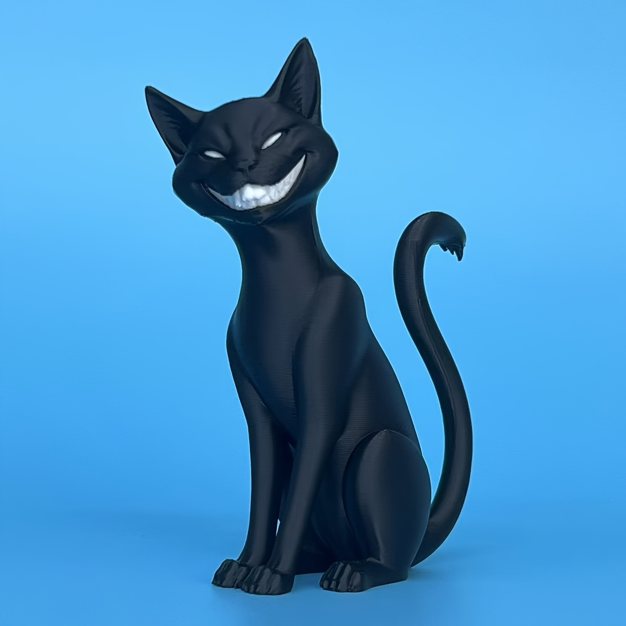 TEMU Evil Black Siamese Cat Sculpture Ornament - Halloween Best Gift, Modern Home Decor Piece For Bedroom Nightstand, Living Room Mantel, Entryway