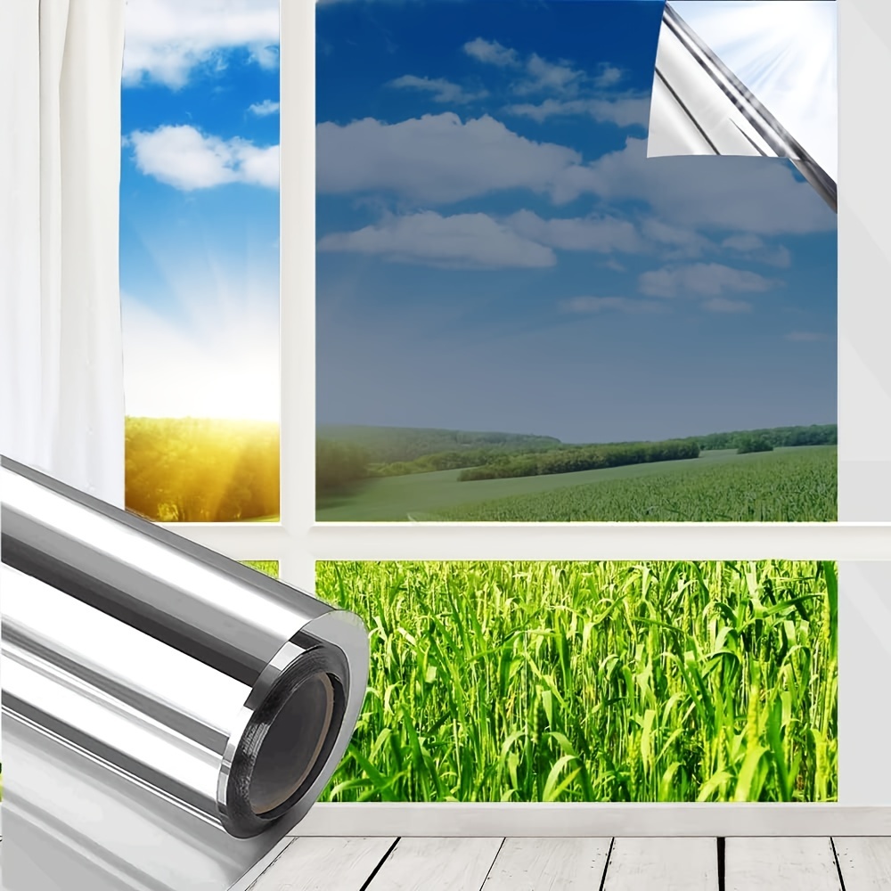 

Vintage Style One-way Mirror Window Film, Pet Material, Uv Blocking, Infrared Rejecting, Peel And Stick Privacy Tint - 2mil Thickness