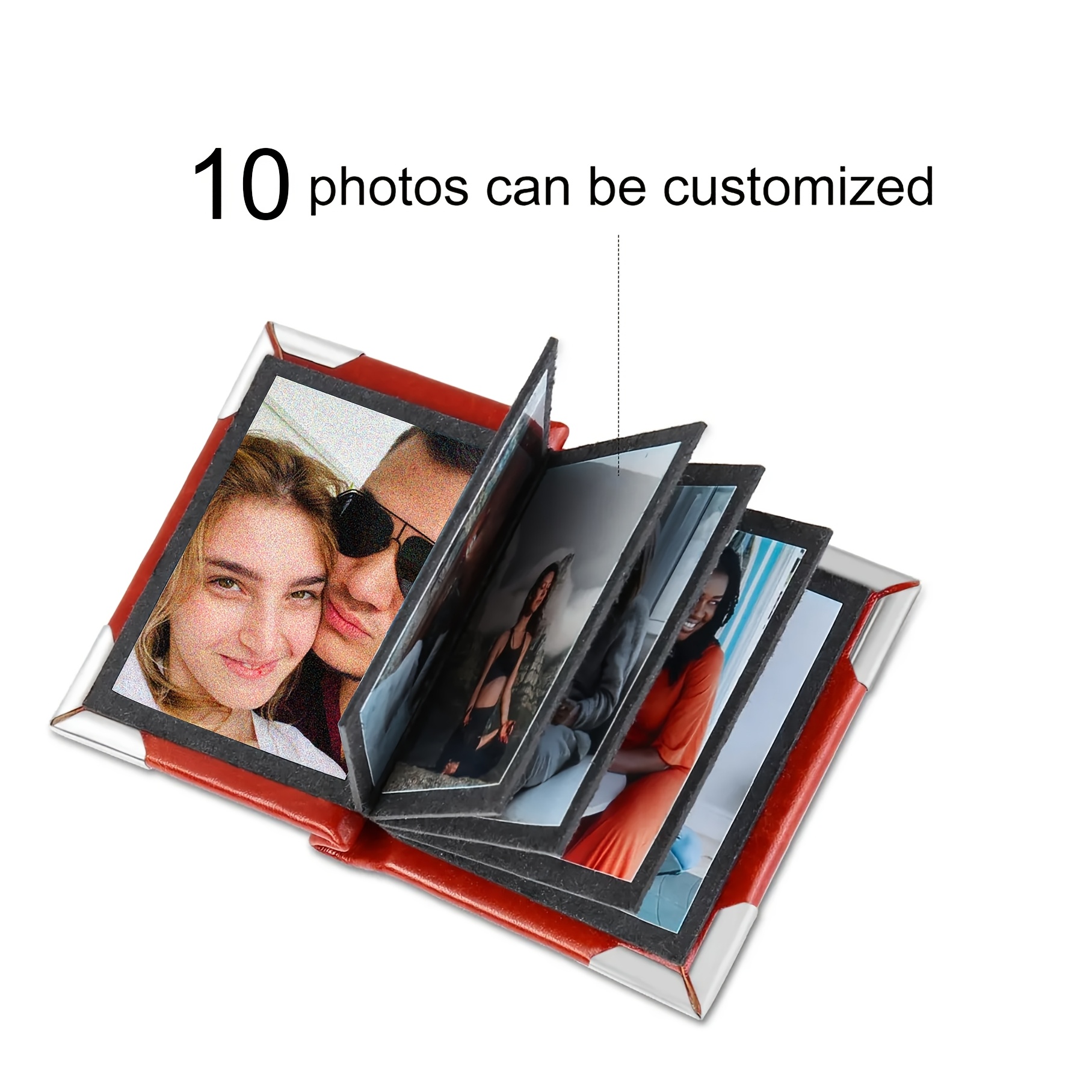 TEMU 1pc Portachiavi Mini Album Fotografico Personalizzato, Portachiavi Fotografico Colori con Display e Portaoggetti, Portachiavi Personalizzato