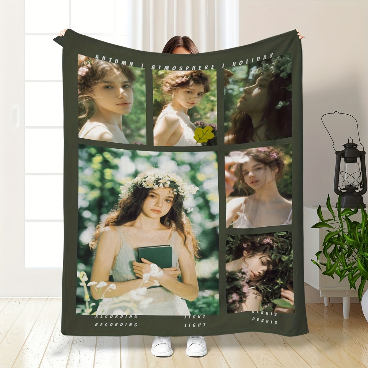 

1pc Blanket, Personalized Blanket, , Hypoallergenic, , , All , , 100% Polyester, 200-250gsm, For Multipurpose Use