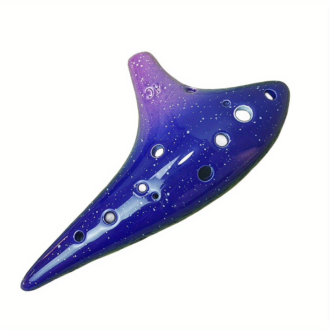 Flûte En Céramique Ocarina Bleue Professionnelle - Ocarina Alto En Do Pour Débutants Et Joueurs Confirmés