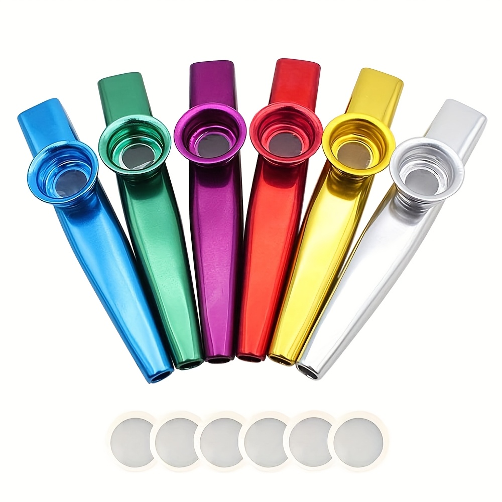 Instrumentos Musicales de Metal Kazoo Flautas Diafragma Boca Kazoos Instrumentos Musicales Buen Compañero para Guitarra