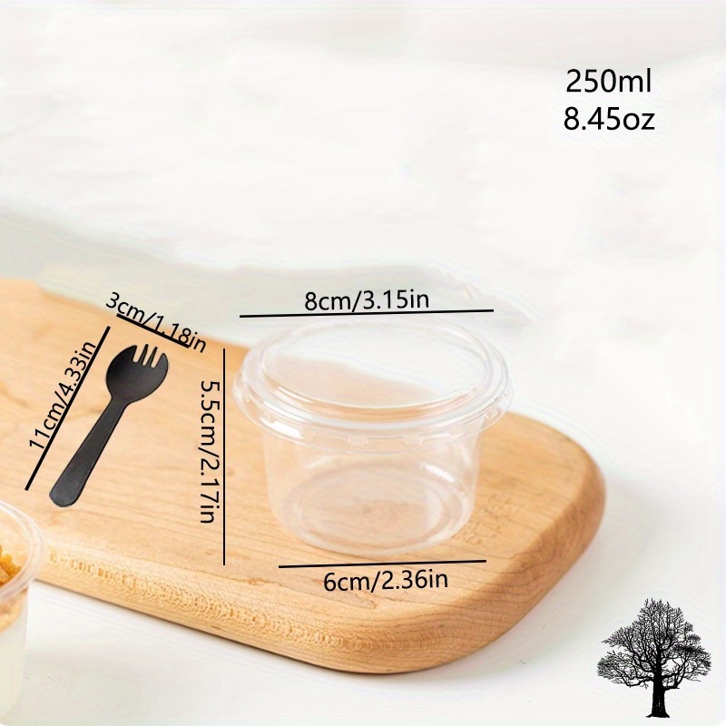 Image of 45pcs Transparent Plastic Mini Cups, Perfect For Pudding, Yogurt, Ice Cream, Mousse And Desserts, Dessert Cups, Tiramisu, Parties, Cafes, Bakeries, Baking Display Cups