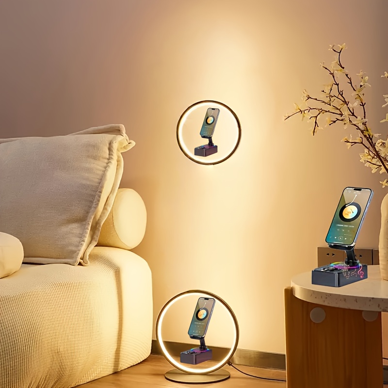 TEMU Mobile Phone Stand For Any Smartphone With Wireless Speakers, Mobile Phone Stand Wireless Speakers, Strong Bass And Hd Stereo Speakers, Mobile