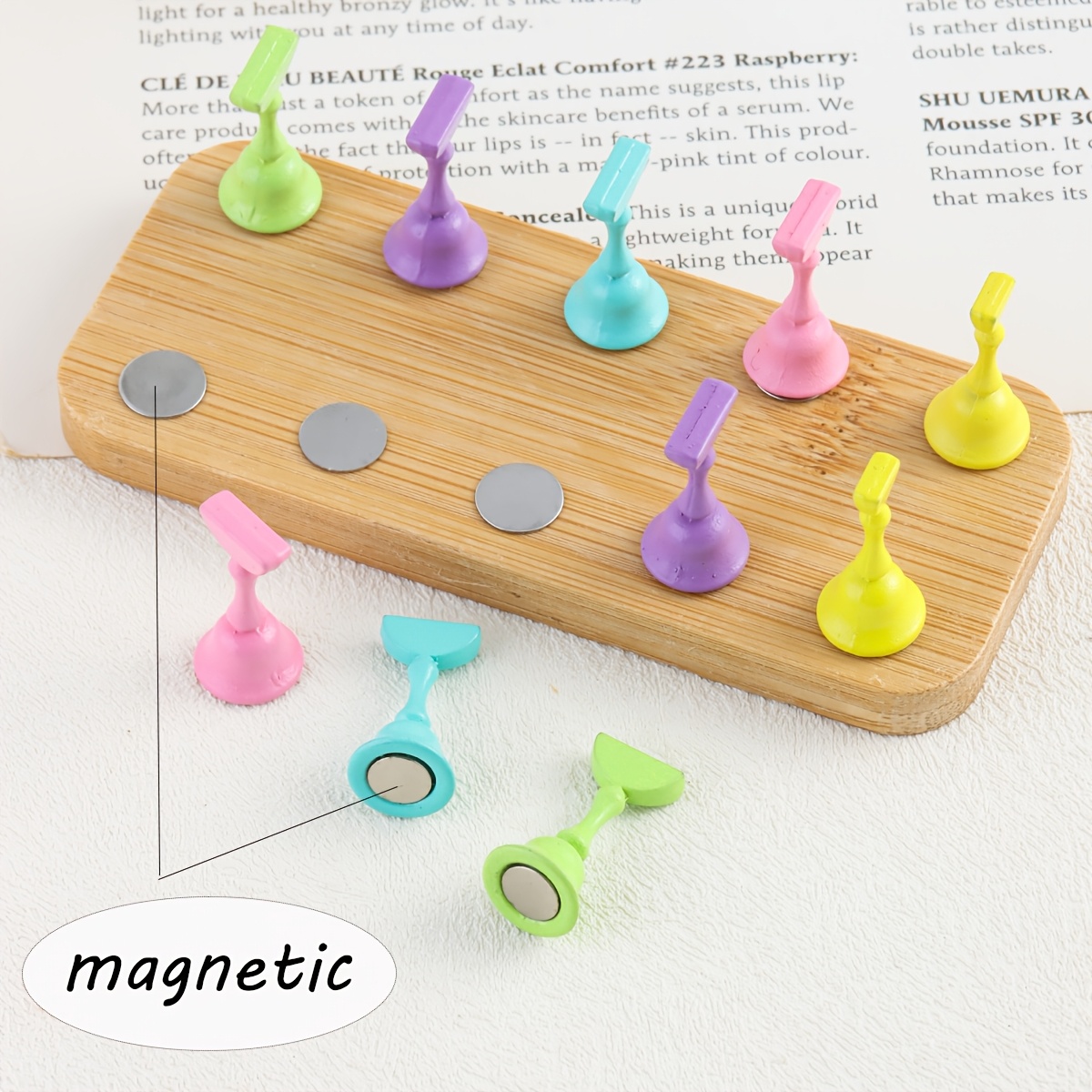 Macaron Bamboo Base Nail Art Practice Stand