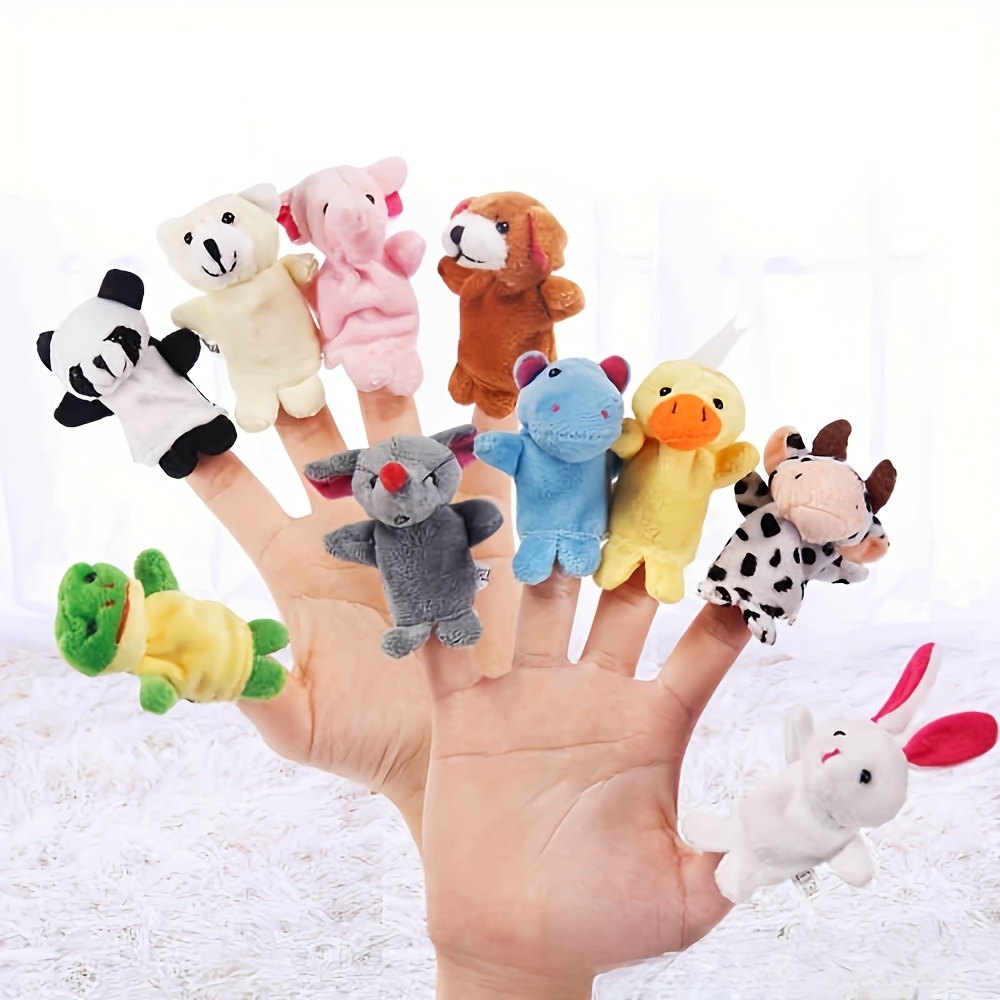 [10/20 paket mini peluş hayvan parmak oyuncak seti] peluş kumaş erken eğitim oyuncakları el oyuncakları hikaye anlatma ebeveyn-çocuk etkileşimli oyun erkekler ve kızlar doğum günü tatil hediyesi (noel ve yeni yıl için uygundur) 0
