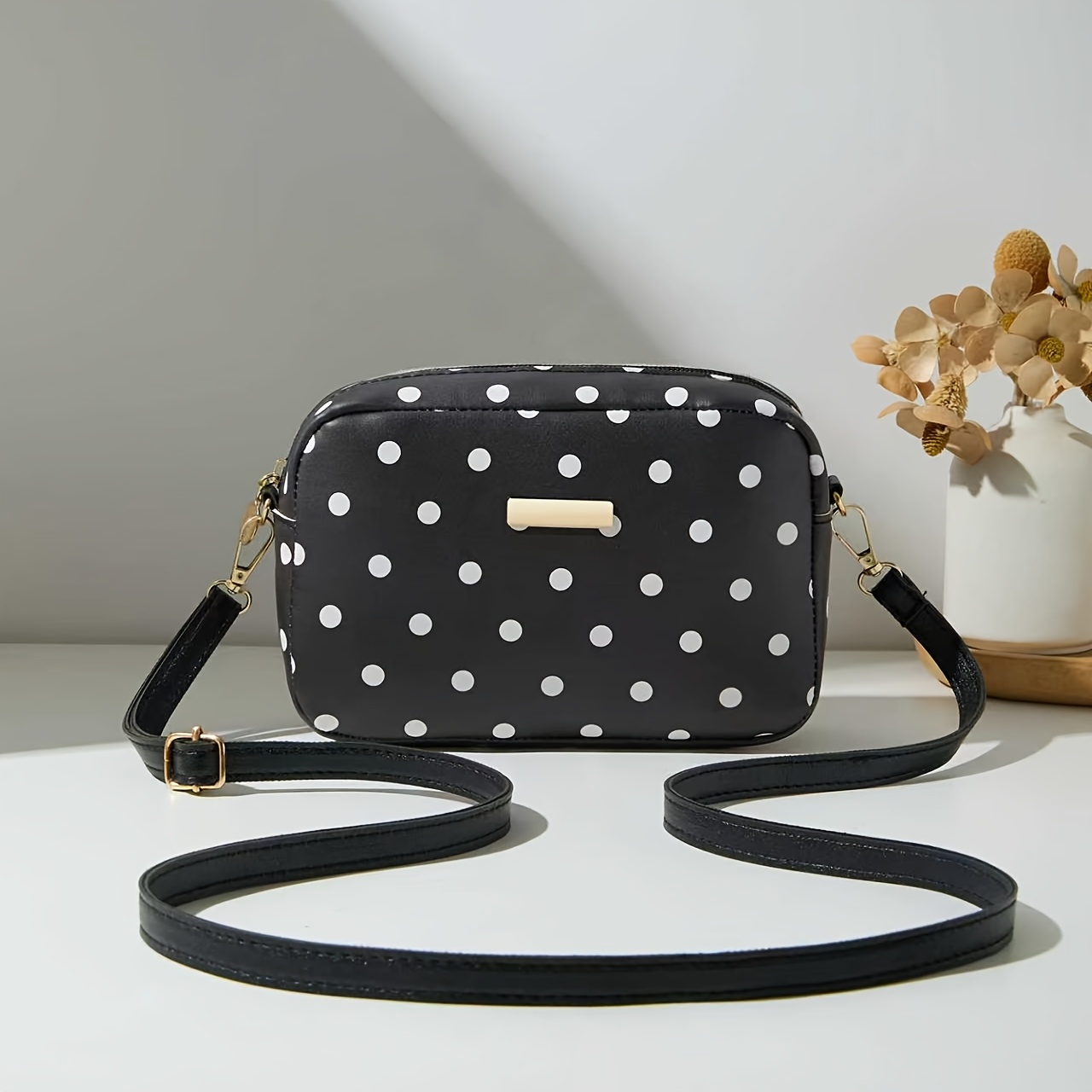 TEMU Sac à bandoulière à avec logo carré - Sac à main à une épaule, fermeture à glissière, convient pour les , les tenues décontractées et habillées