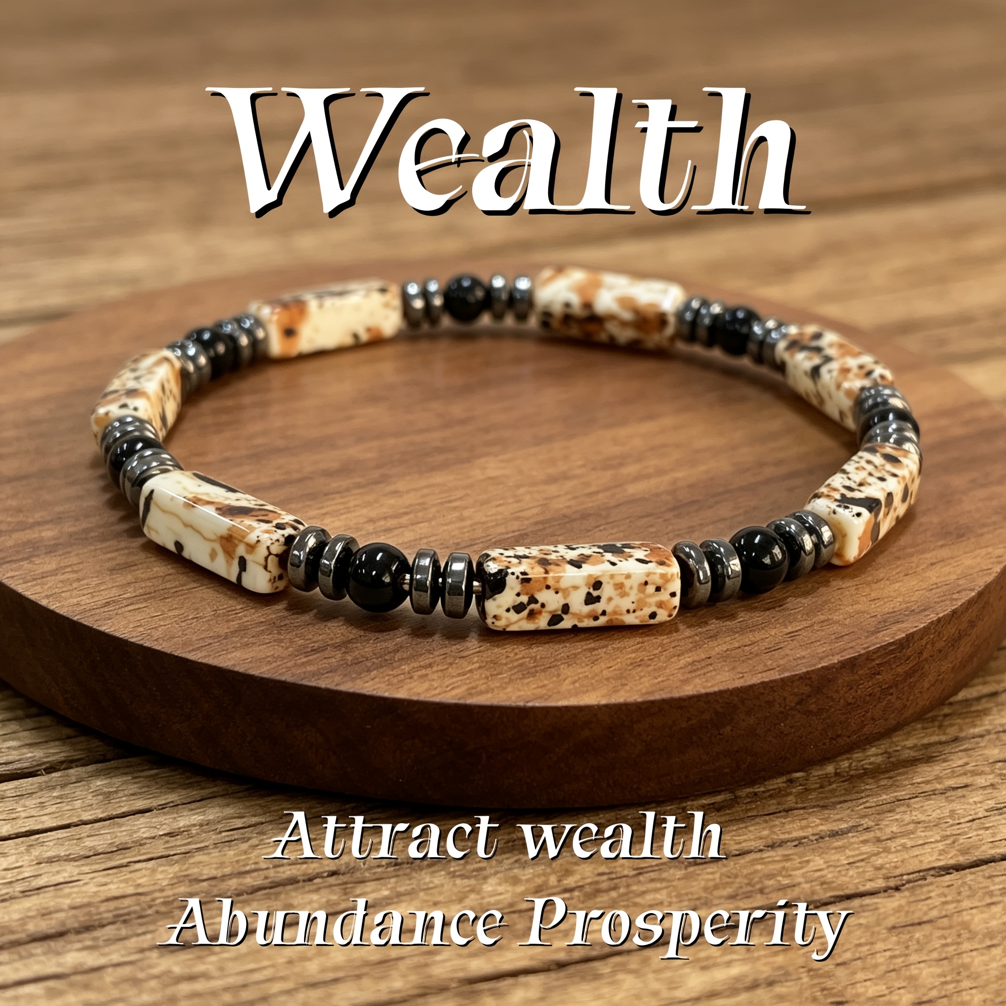 TEMU Bracciale boh矇mien in pietra pioggia naturale per e , perline naturali irregolari, regalo retr簷, per uso e feste, accessorio per tutto l'