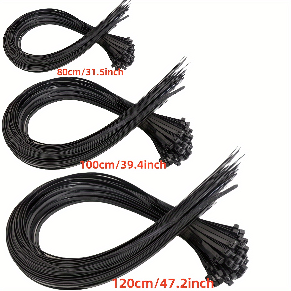 

Heavy- Cable - -locking - Strapping, & Abrasion , Zip For Bundling In , 80//120cm