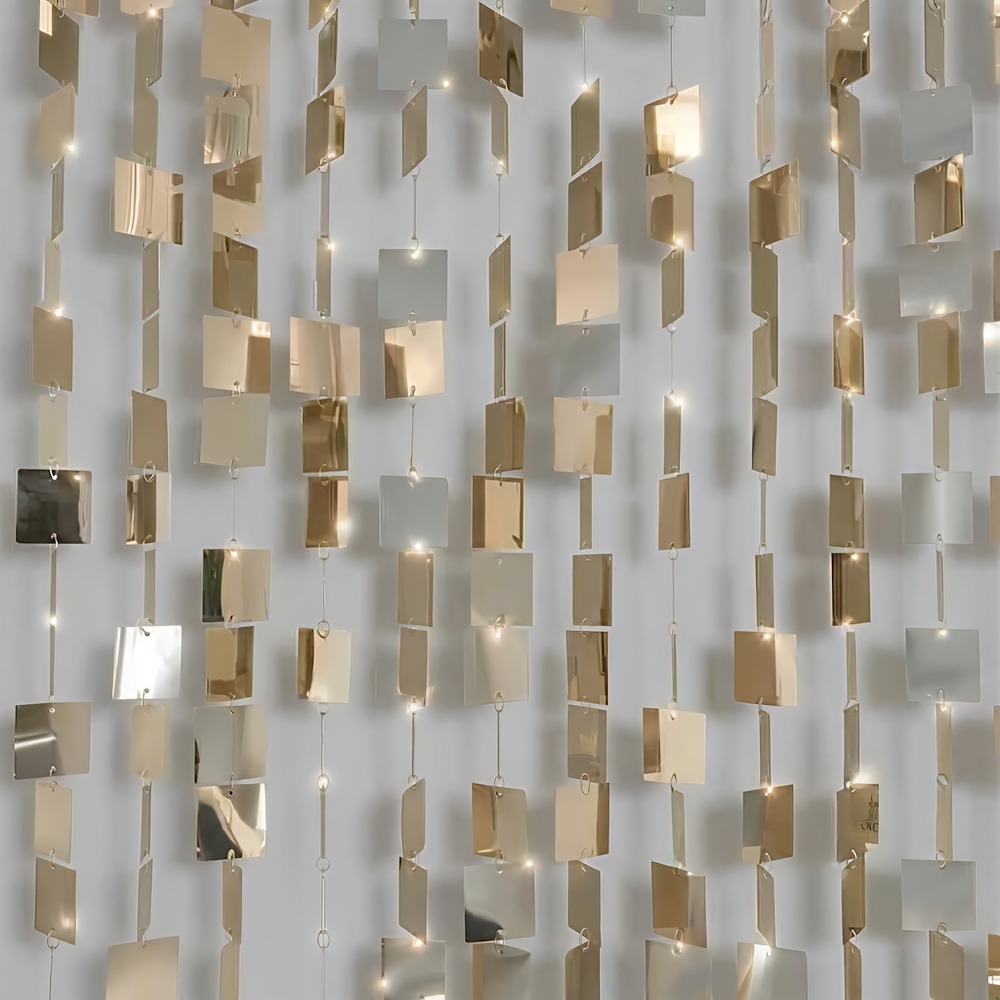 TEMU 3pcs Set Of -colored Shimmering Pvc Sequined Hanging Decorations. , Glare-free Strands Are Perfect For Valentine's Day, Weddings, Birthdays, And