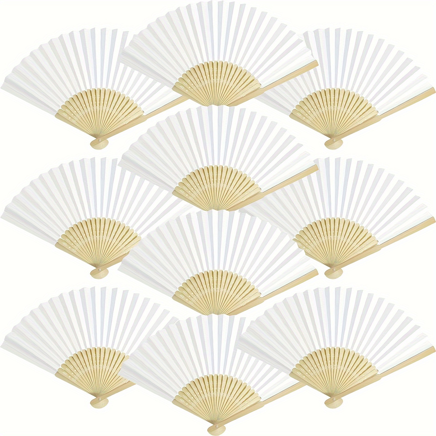 

50pcs Paper Hand Fans - Handheld Folded Fan Decorative Paper Fan Wedding Party Favors -best Gifts For Wedding Party And Home Decoration