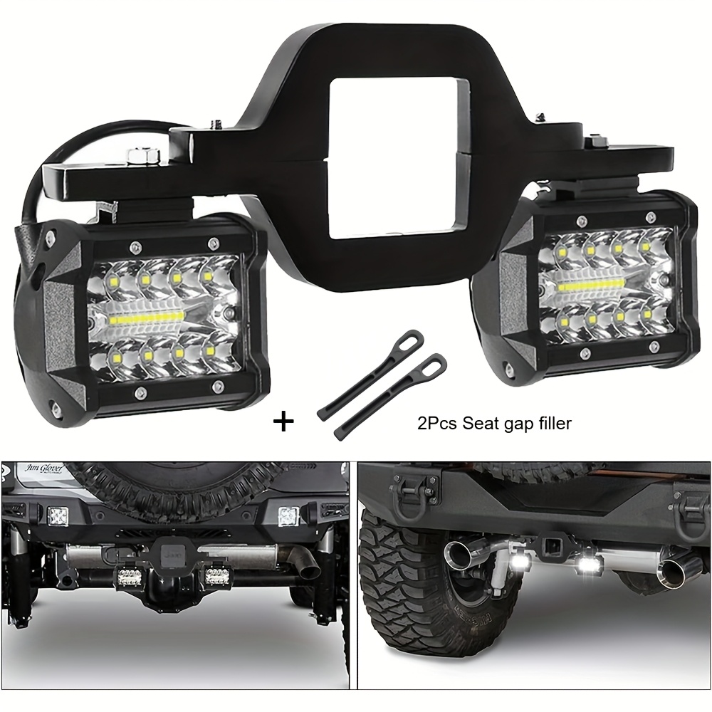 TEMU Hitch Led Light With 4 - Inch Size, 2 - Inch Towing Hitch Mount Brackets For Trailer Dual Led Off - Road, Without Battery