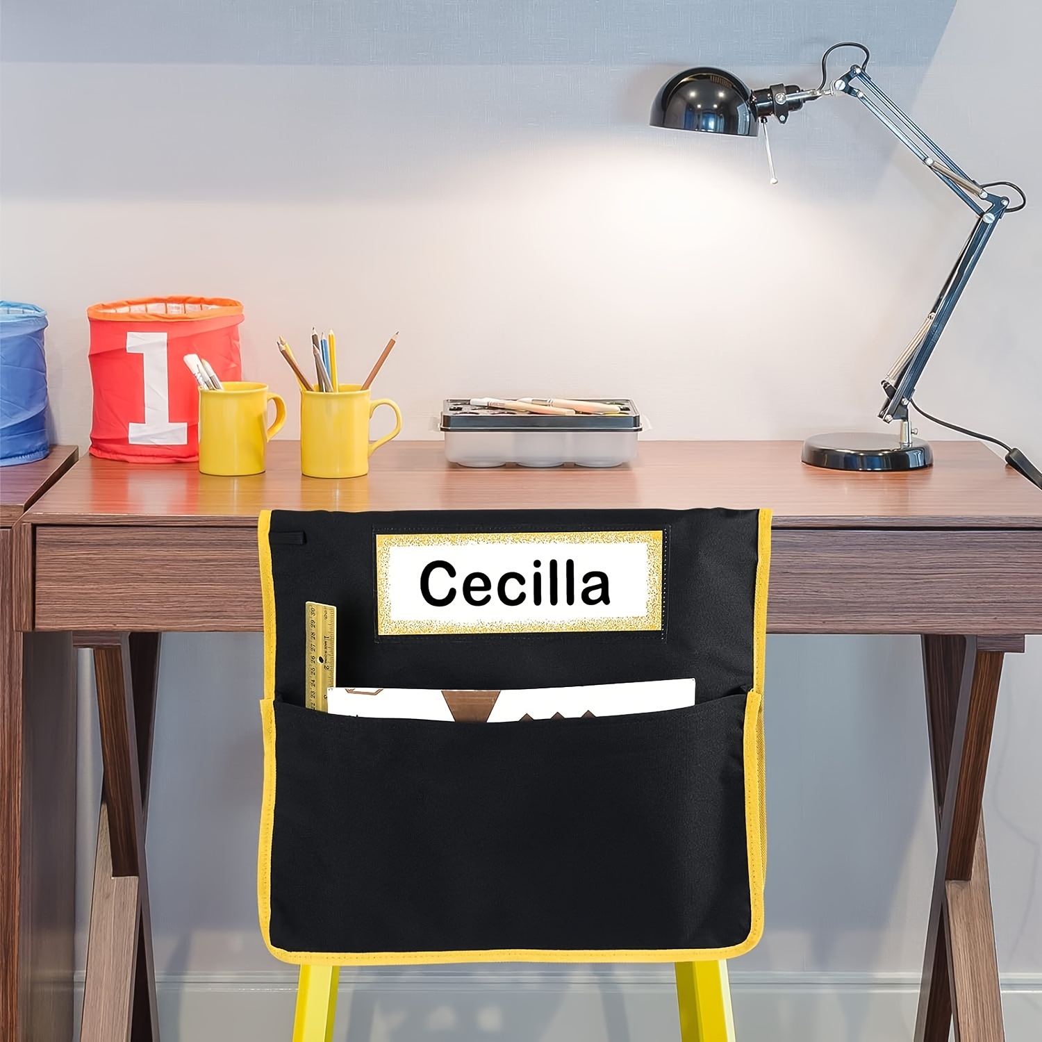 Stuhltaschen-Set Für Klassenzimmer – 24 Stück Mit Namensschlitz | Aufbewahrung Für Stuhl-Rückenlehnen, 43,2x45,7 Cm | Organizer Für Bücher, Stifte & Mehr