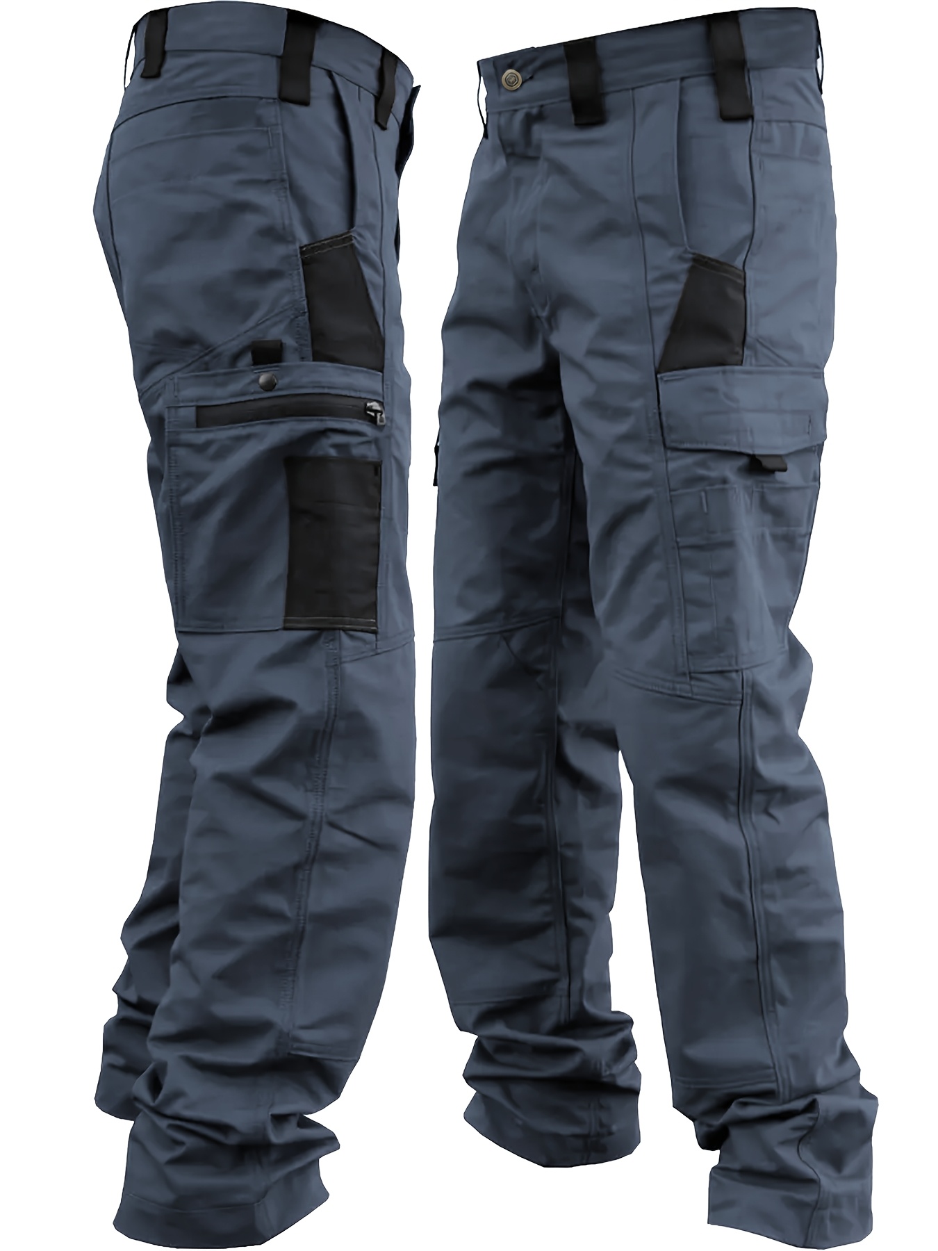 1pc mens   cargo pants multiple pockets durable fabric for outdoor hiking and construction work   summer seasonal   safety work pants solid  
