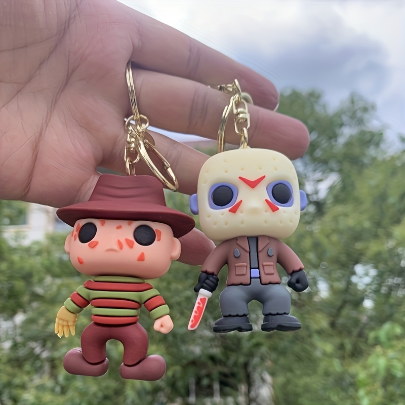 

1pc Anime Cartoon Horror Doll Pvc Keychain, Alloy Lobster Clasp, Decorative Backpack Pendant, Unique Birthday Gift For