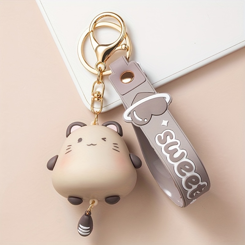 

Cute Cat Keychain Pvc Cartoon Cat Key Pendant Fashion Car Key Accessories Pendant Couple Backpack Keyring Pendant