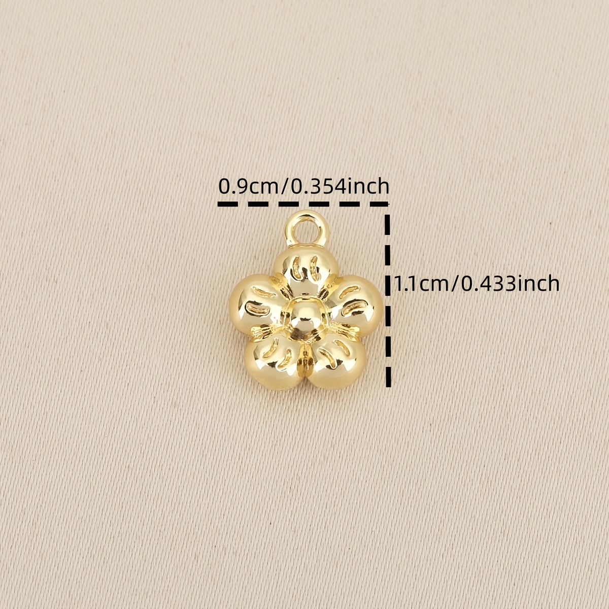 10pcs Copper Synthetic Zirconia Flower DIY Pendant Set, Versatile