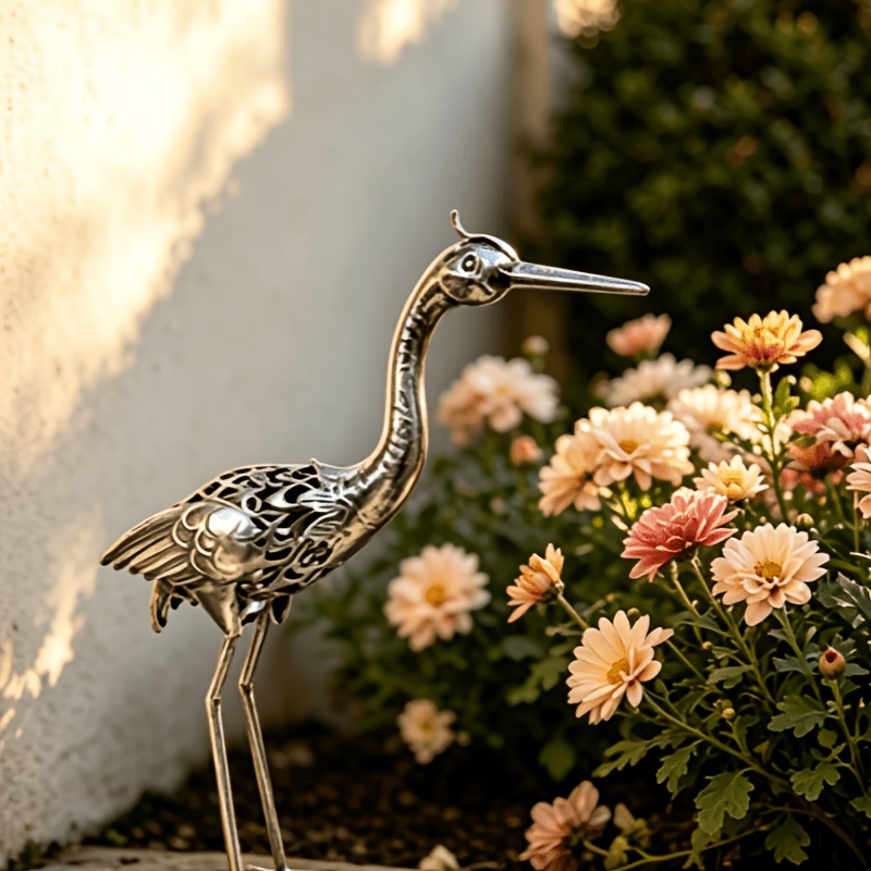 Image of 1pc Vertical Outdoor Garden Statue, Indoor/outdoor Bird Sculpture Suitable For Courtyard, Porch, And Lawn Decoration, Holiday Gift, Multi-scene Use, For Spring, Summer, Autumn, And Winter .
