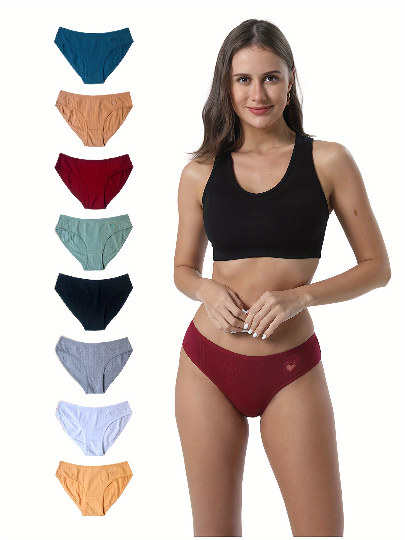 3pcs Heart Pattern Thongs, Cut Out Faux Pearl Panties, Women's Sexy  Lingerie & Underwear