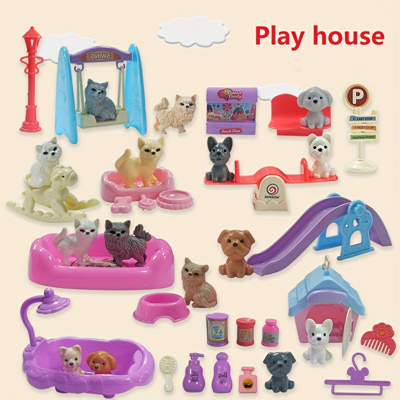 Juego de de Casa de Juego para Niños con Cachorro y Set de Juguetes  DIY/* para Regalar en Diversas Ocasiones