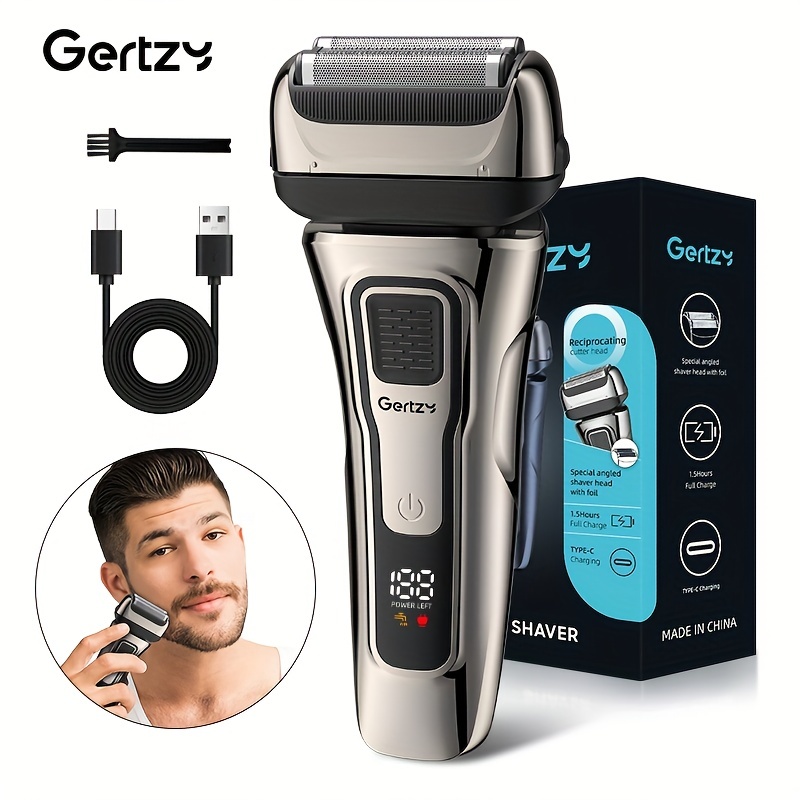   usb rechargeable mens shaver with   trimmer lithium battery   cartridges washable   ideal fathers day gift   shaving system modern shaving durable   shaving accessories Product details 0