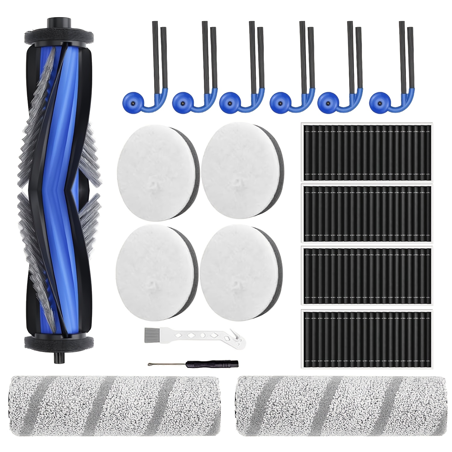 TEMU Kit de 19 pièces d'accessoires complets compatibles avec le robot aspirateur-serpillière X11 OmniCyclone avec brosse principale, serpillières à