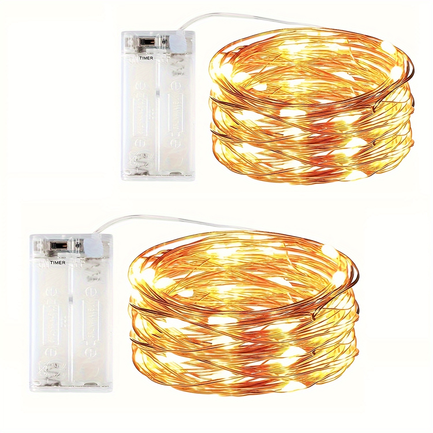 

2 Of Led String , Timer, 30 Led Copper Flashing , Suitable For Bedroom, Christmas, Wedding, Decoration,