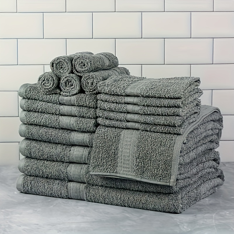 

Basic Solid 18-piece Bath Towel Set Collection