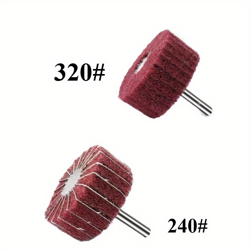 2pcs Emery Cloth Sanding Discs With 6mm Shank, Suitable For Metal Polishing, Furniture Polishing, Wood Sanding, Diy Tools, Emery Cloth Sanding Heads