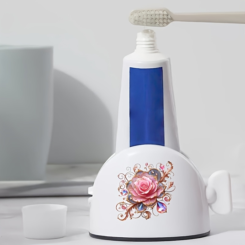 TEMU 1pc Multi-style Rose Manual Toothpaste Squeezer - Facial Cleanser Dispenser - Hand Cream Dispenser & Tube Dispenser, Hygienic Operation, Durable
