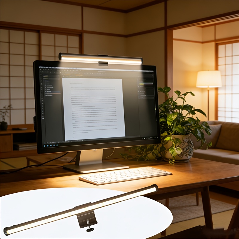 Three-Color Dimming Computer LED Screen Desk Lamp