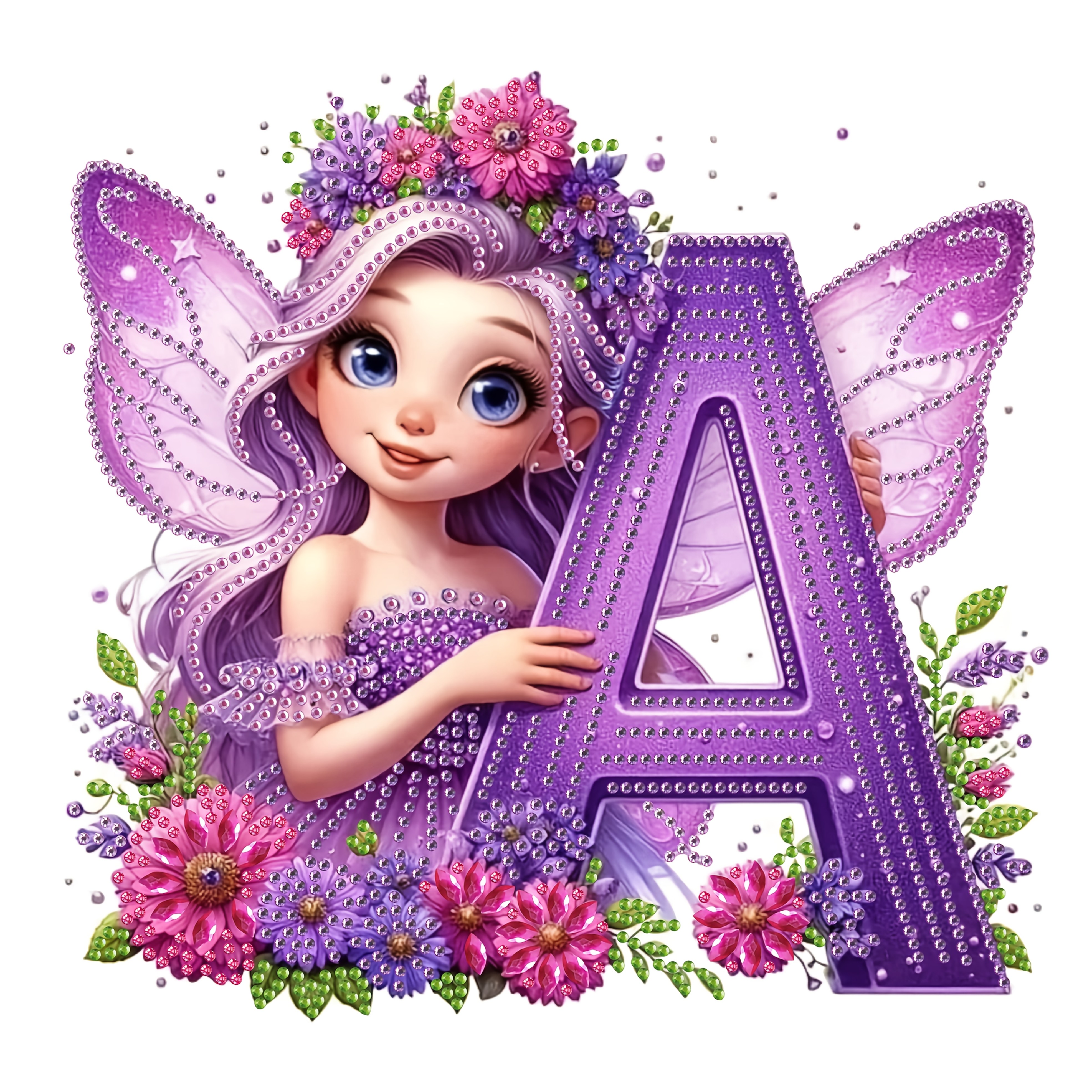 un set de 26 cuadros de pintura de diamantes con  , con un tema de   3d y diseños florales de   en formas irregulares. esta combinación   de rompecabezas de bordado de diamantes acrílicos sin   mide 30*30 cm / 11.8*11.8 pulgadas 0