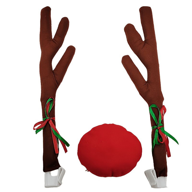 TEMU Car Decorative Christmas Antlers, Universal Car Decoration, Christmas Ornaments, Christmas Car Decor Antlers, Suitable For All Car Models,