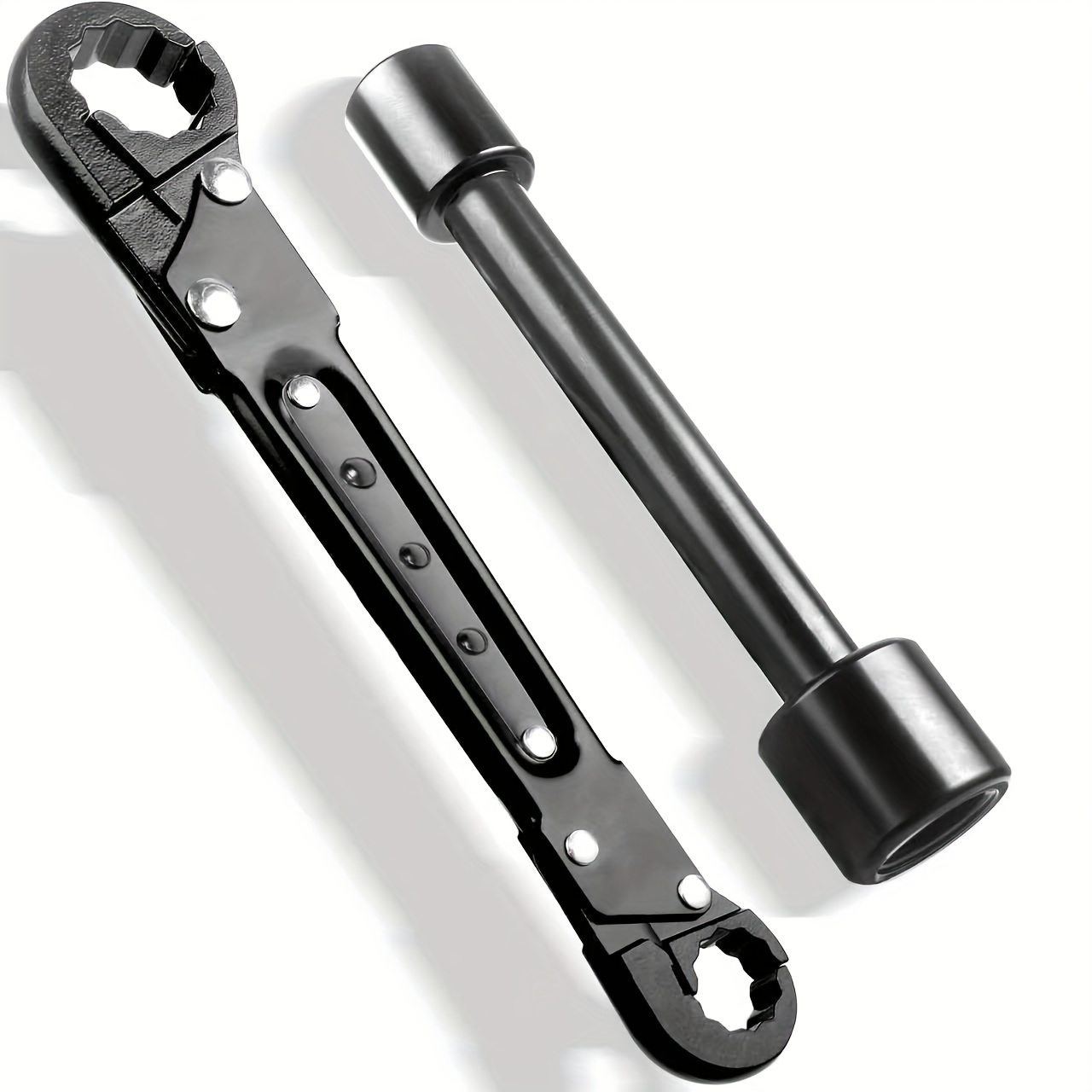 2pcs Plumbing Tools, Multi-functional Angle Stop Wrench Kit, Plumbing Wrench. New Compression Angle Stop And Removing The Compression Ring Professional Plumbing For Stop And Supply Nut Installation