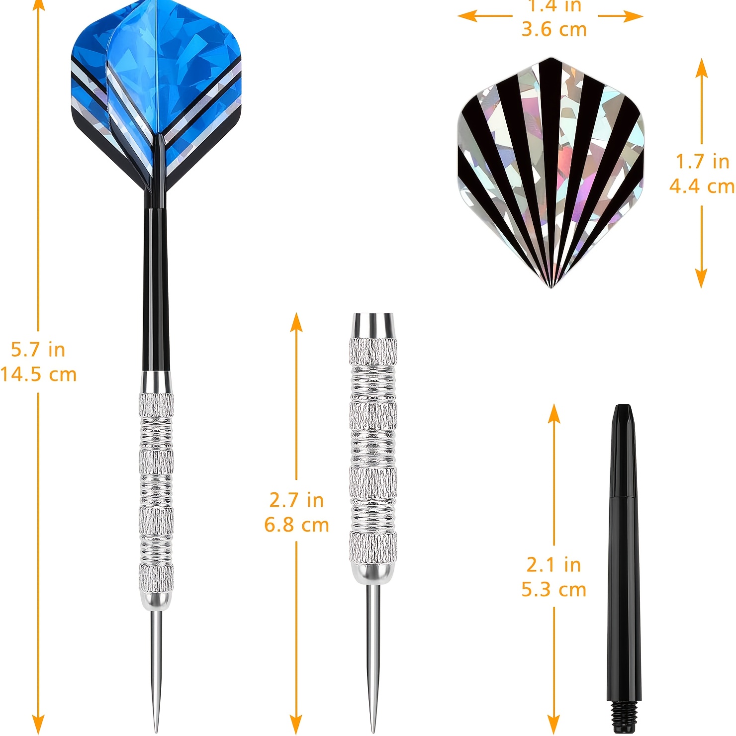 18pcs Professional Competition Training Dart Set with Flights and Shafts