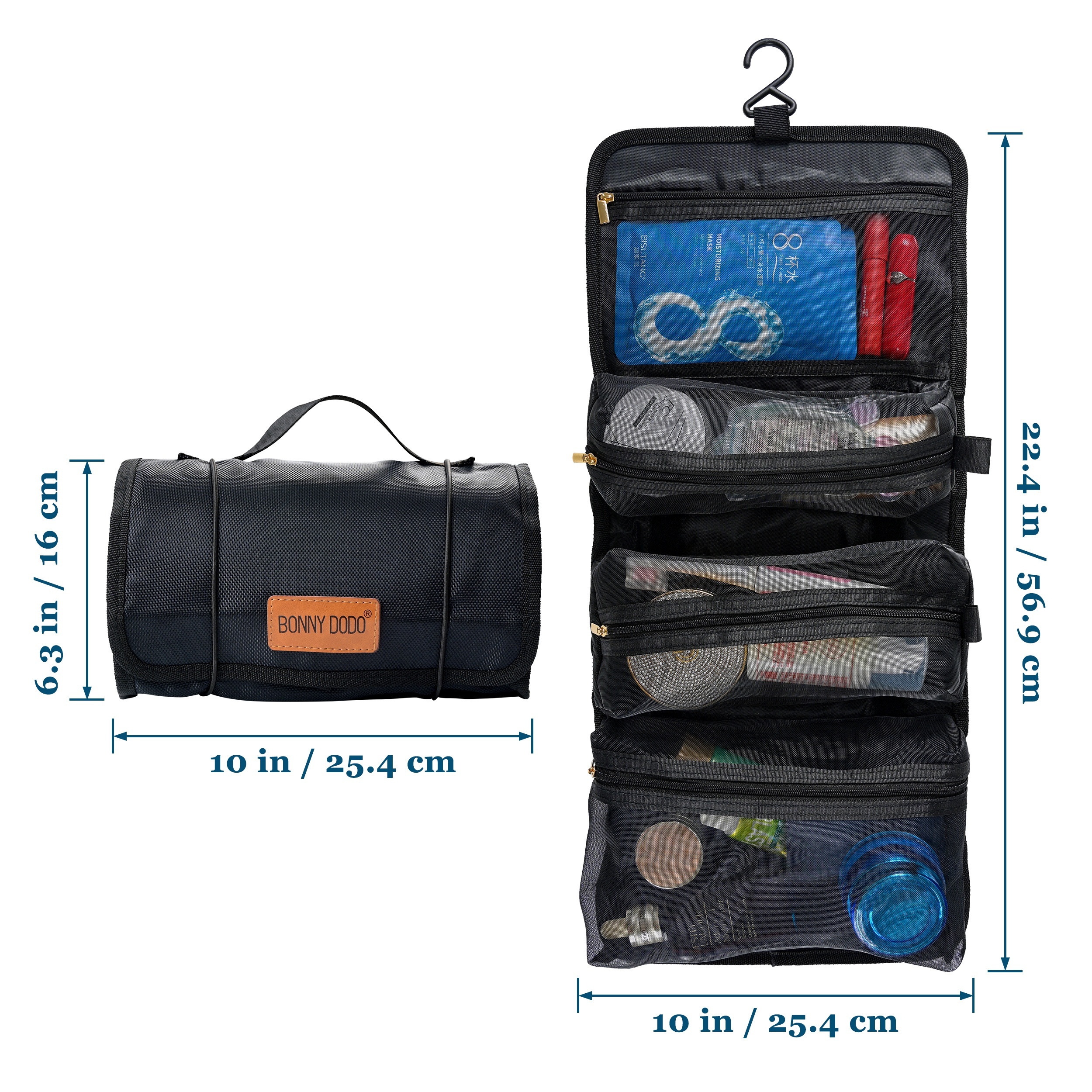 toiletry bag hanging small roll makeup organizer bag Temu